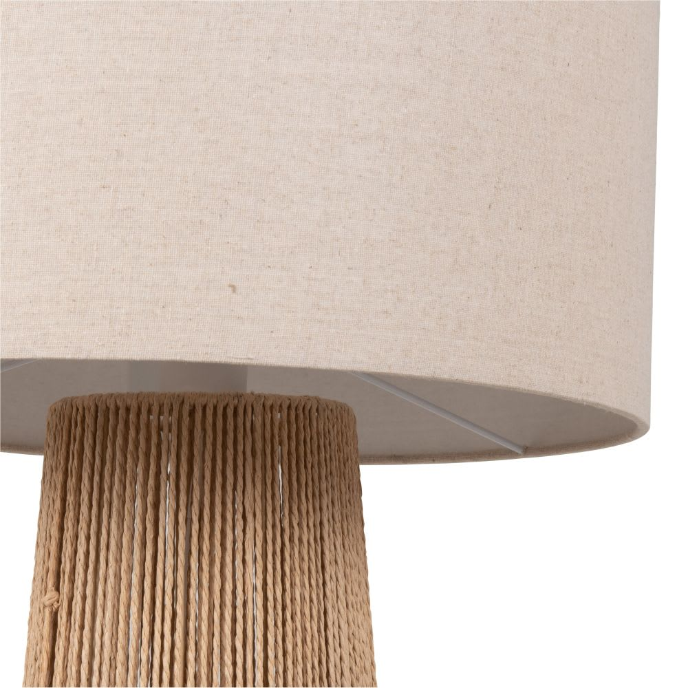 Lampadaire en papier Japandi avec abat-jours polyester recyclé beige H141 – Kata