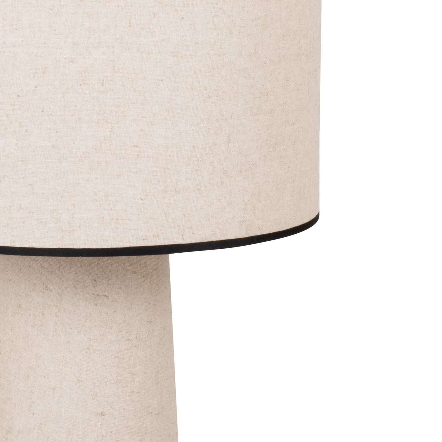 Lampadaire Japandi en polyester recyclé beige et liseré noir H140 – CANABASSAS