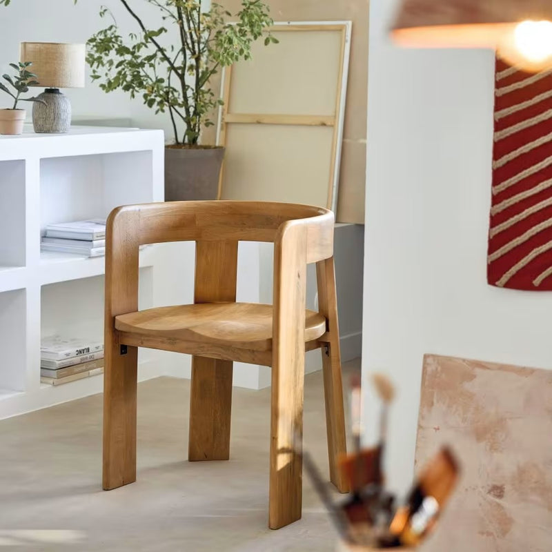 Lampe Japandi en céramique noire et crème avec abat-jour en jute – Nelsana