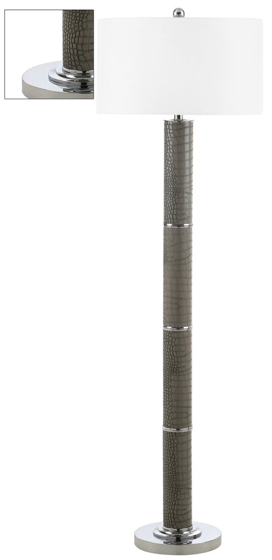 Lampe sur pied Japandi fer gris – Bernita