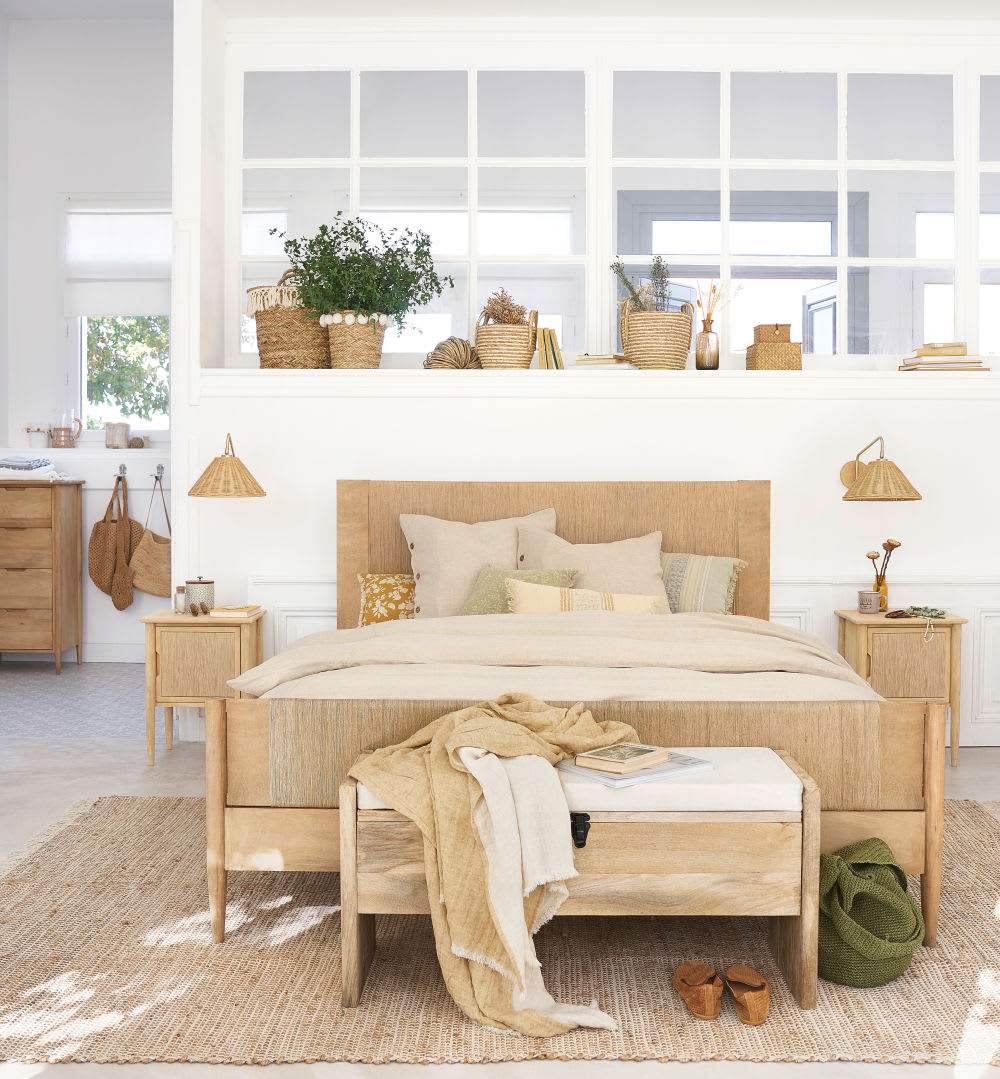 Lit Japandi 160x200 en fibre de sisal – Alès