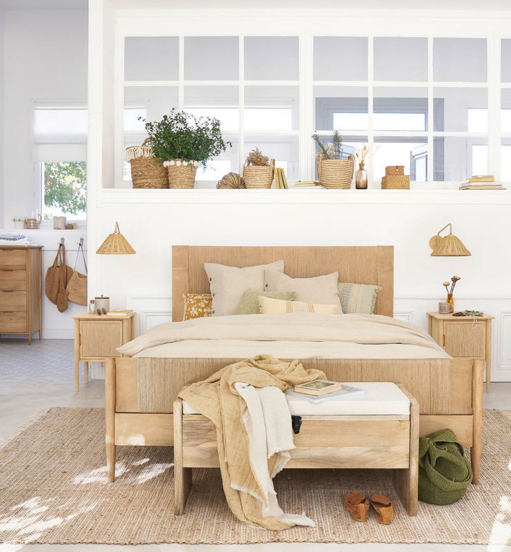Lit Japandi 160x200 en fibre de sisal – Alès