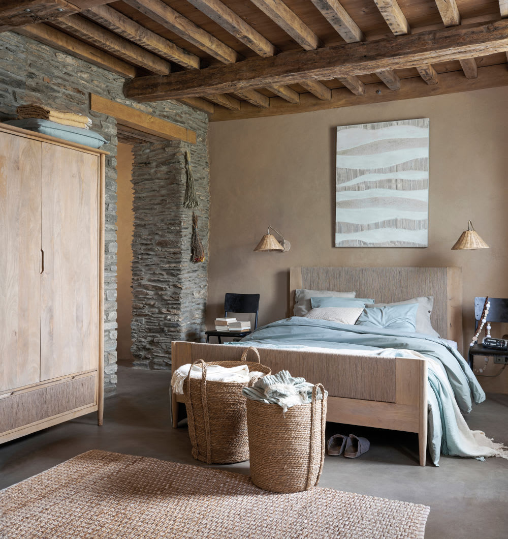 Lit Japandi 160x200 en fibre de sisal – Alès