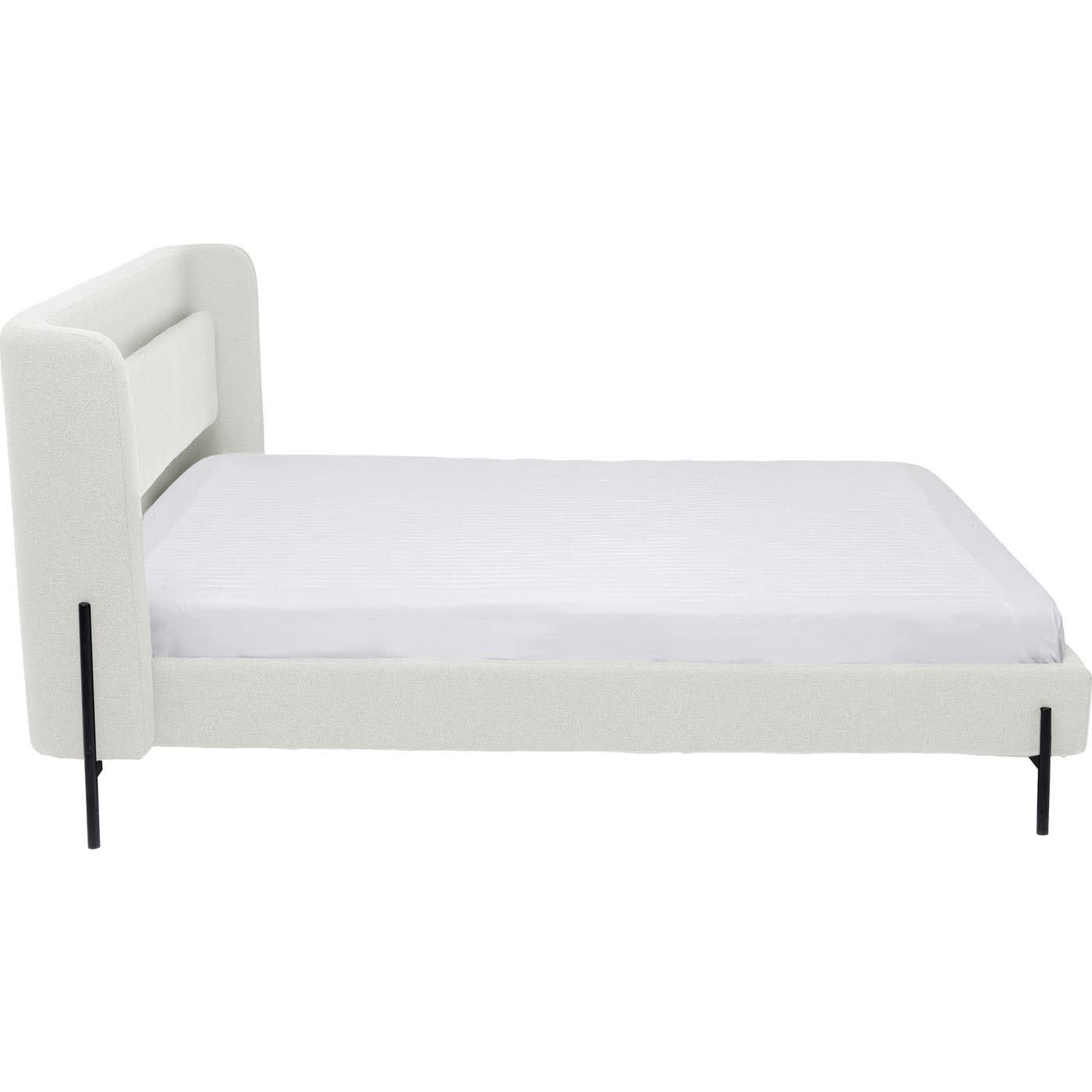 Lit Japandi 180x200 en tissu écru – Tivoli