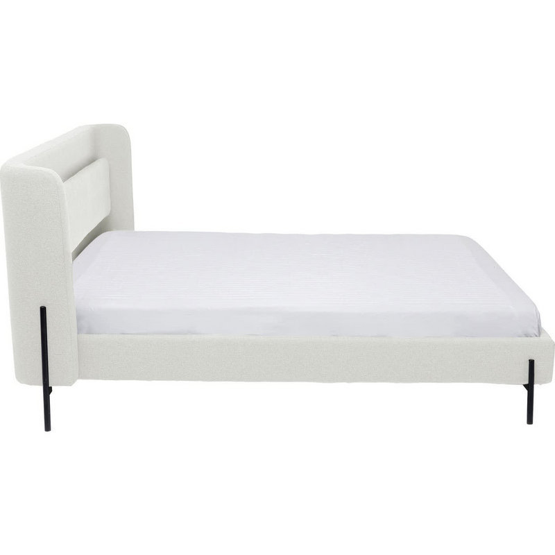 Lit Japandi 180x200 en tissu écru – Tivoli