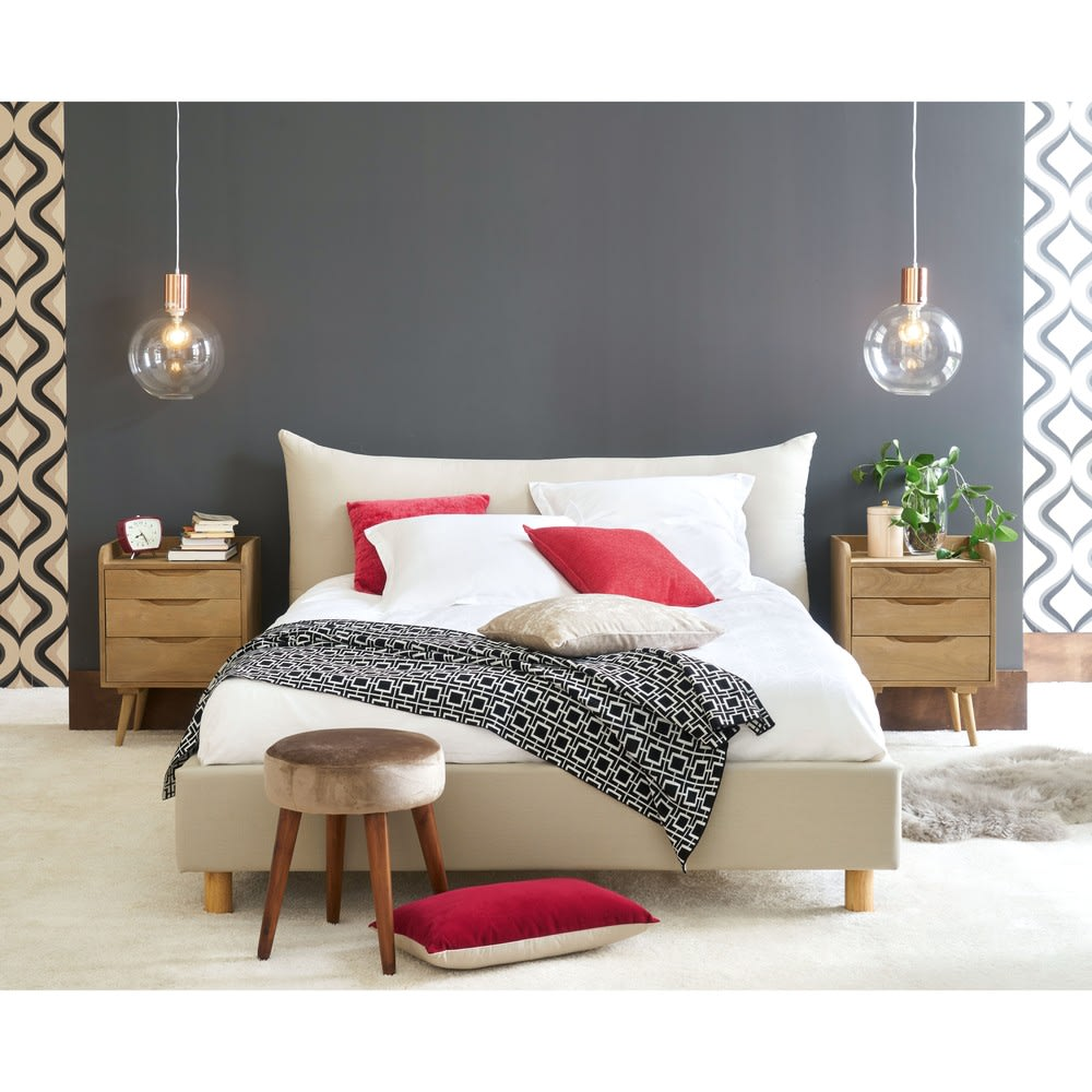 Lit Japandi beige 160x200 – Fergus