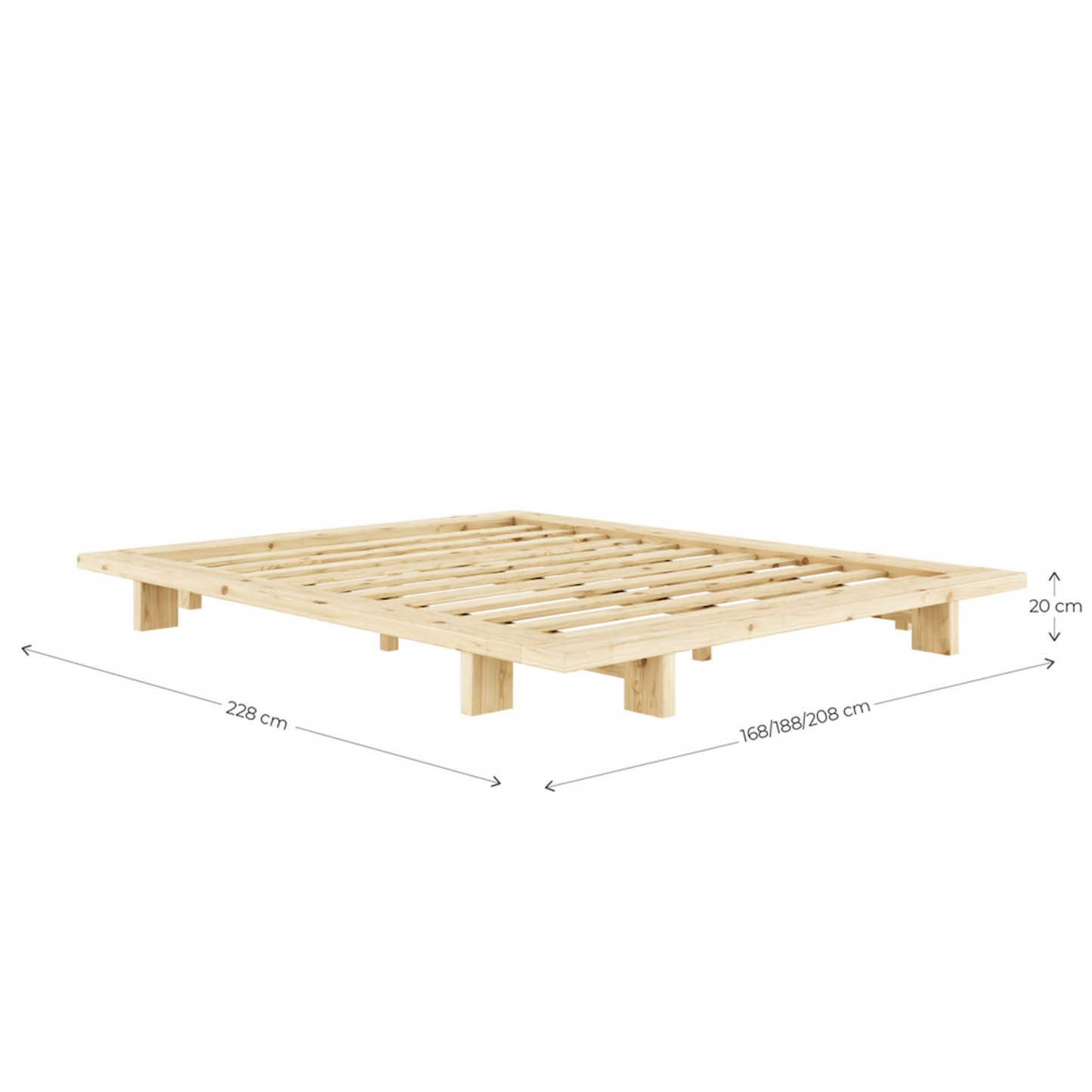 Lit Japandi en bois 180x200 cm – Japan