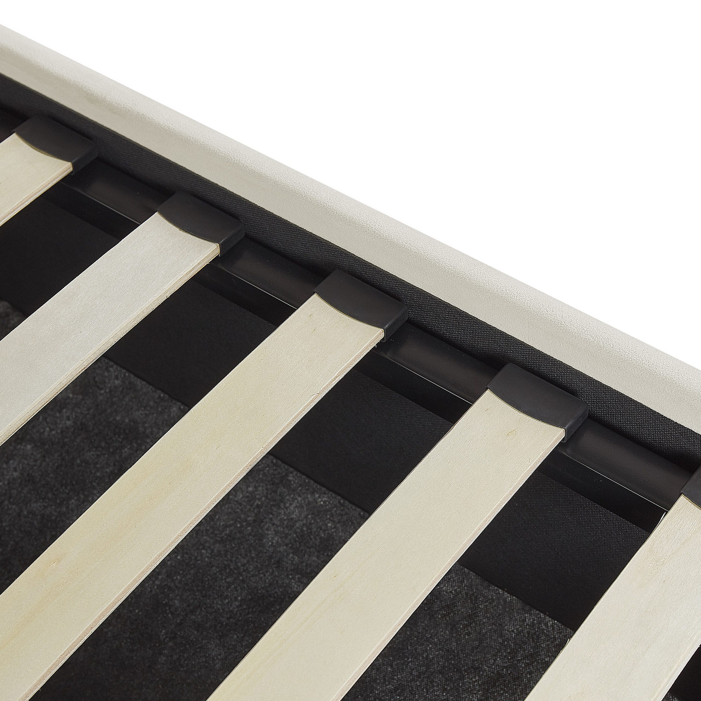 Lit Double Japandi en Tissu Blanc 180x200 – Vincennes