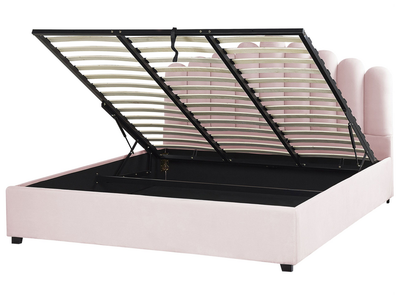 Lit Double Japandi en Tissu Blanc 180x200 – Vincennes