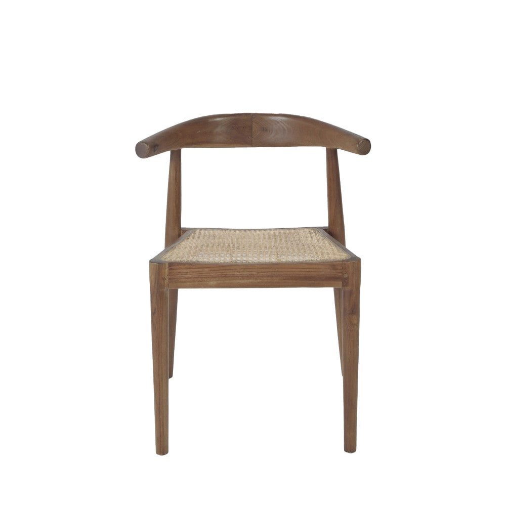 Lot de 2 chaises en teck et cannage Japandi - Bunga
