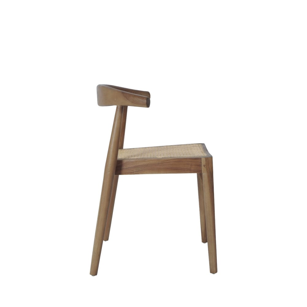 Lot de 2 chaises en teck et cannage Japandi - Bunga