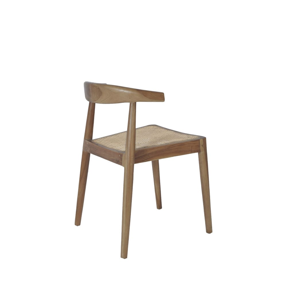Lot de 2 chaises en teck et cannage Japandi - Bunga