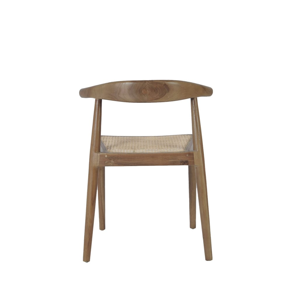 Lot de 2 chaises en teck et cannage Japandi - Bunga