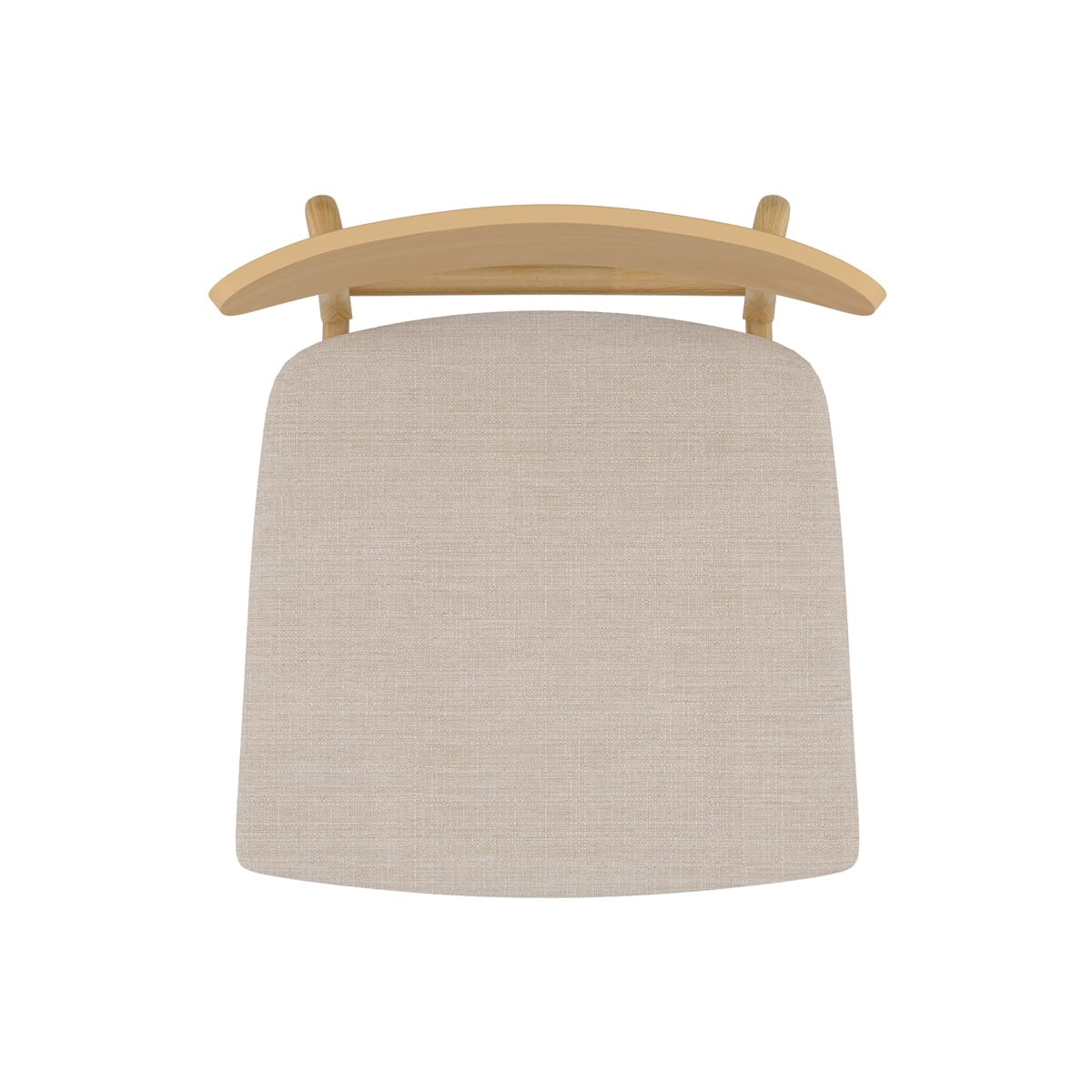 Chaises Japandi en tissu beige et bois clair – Lana