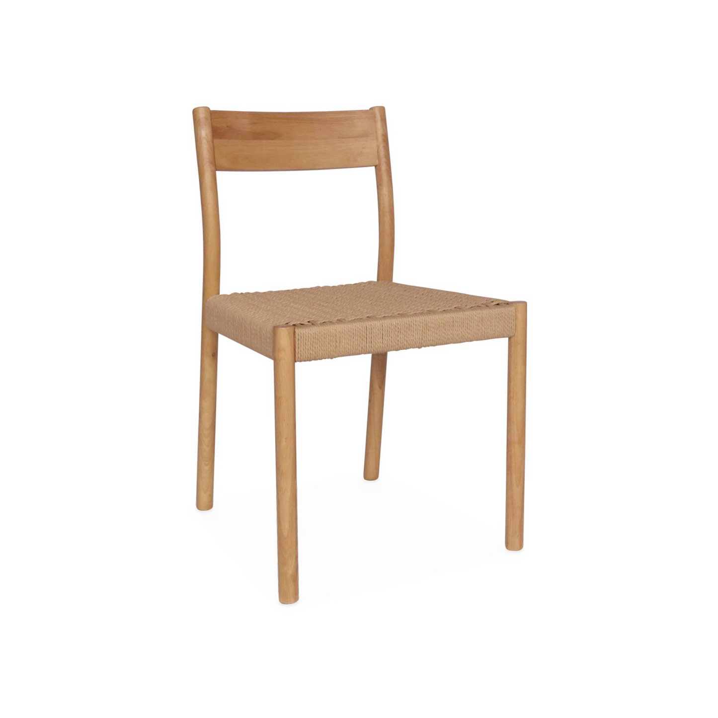 Lot de 2 chaises Japandi naturelles en bois et cordage – Ella