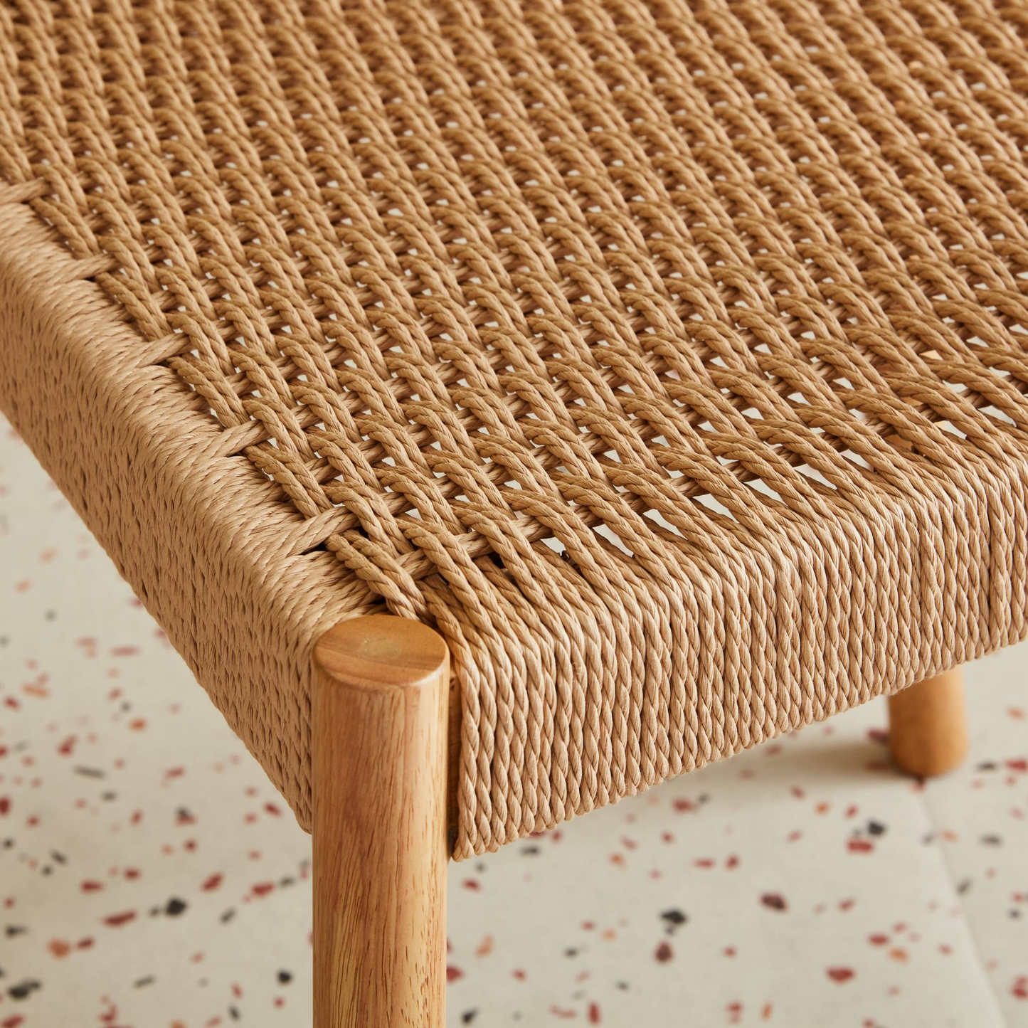 Lot de 2 chaises Japandi naturelles en bois et cordage – Ella