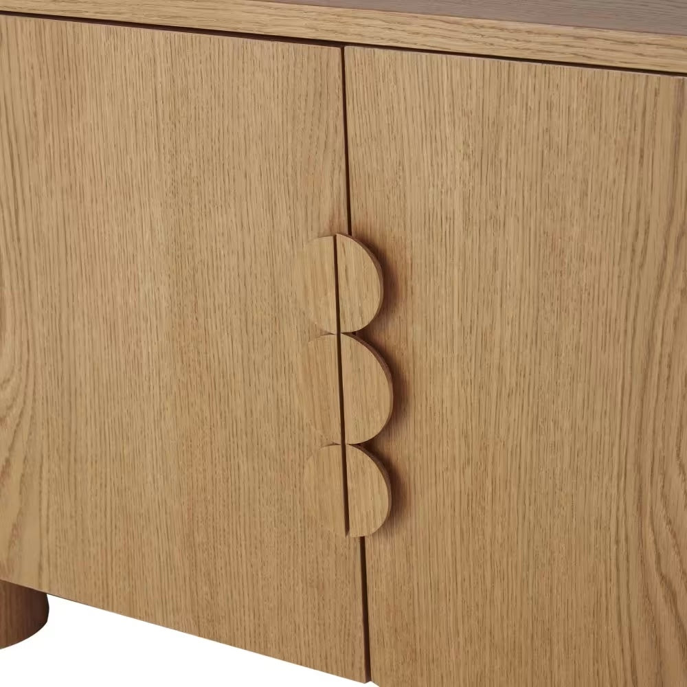 Meuble TV Japandi 2 portes 3 étagères – ALEGRO