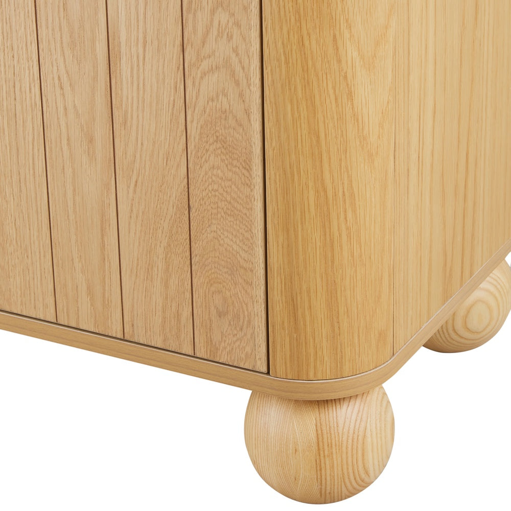 Meuble TV Japandi 2 portes lignes gravées – NUMBAT