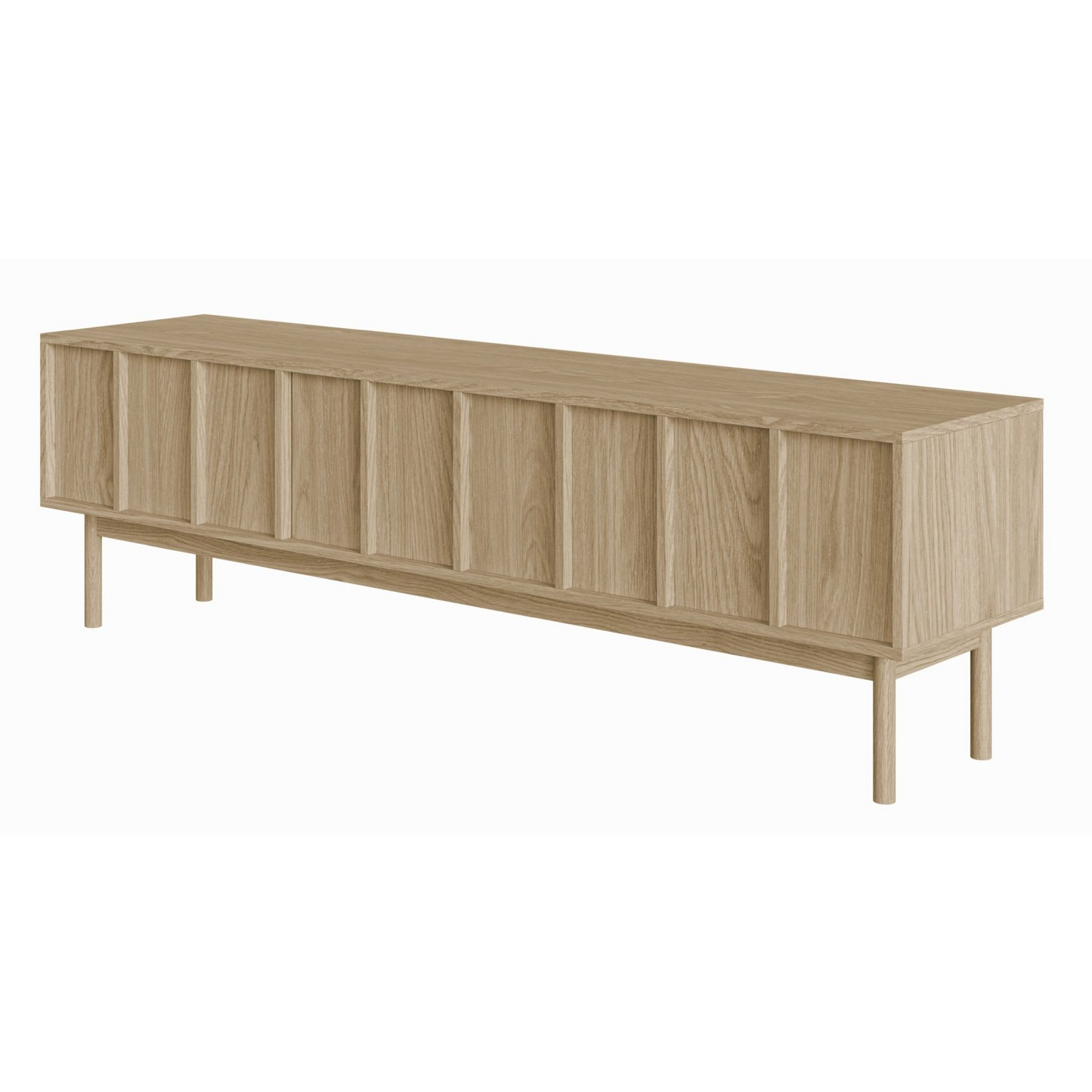 Meuble TV Japandi 3 tiroirs en aspect chêne 170 cm – Neksto