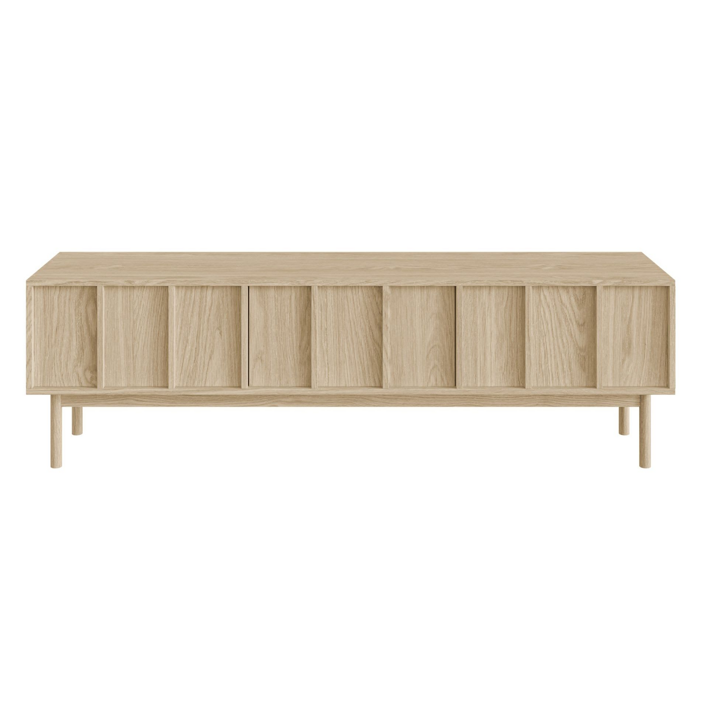 Meuble TV Japandi 3 tiroirs en aspect chêne 170 cm – Neksto