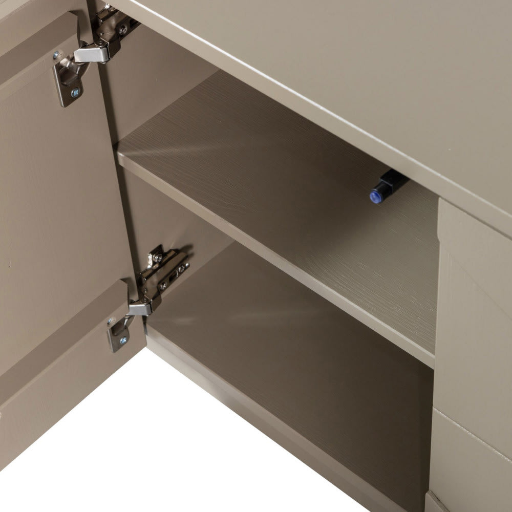 Meuble TV Japandi en bois 5 portes L180cm marron – Teo