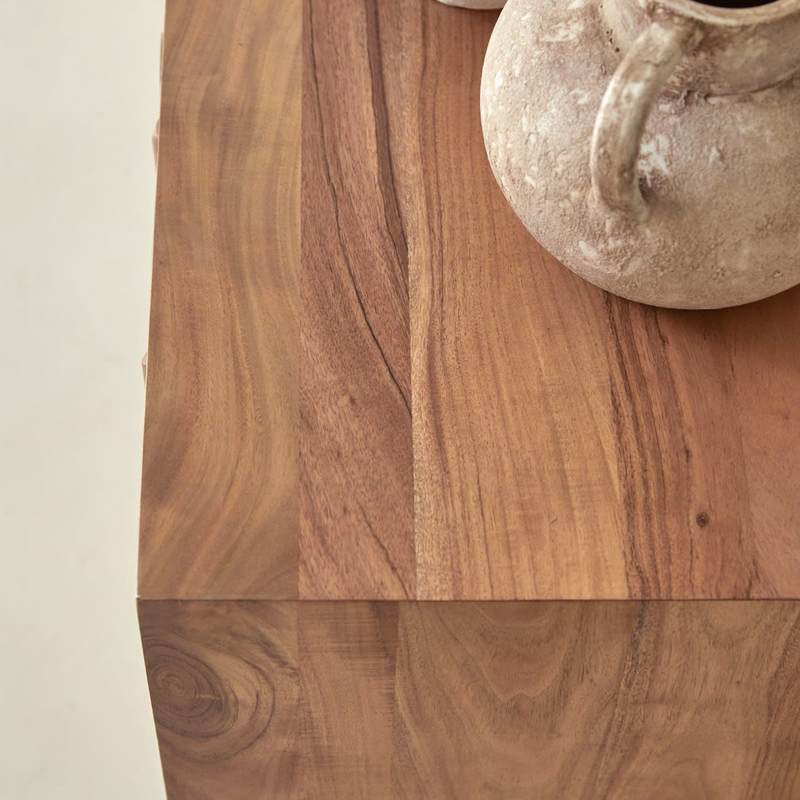 Meuble TV Japandi en acacia massif 145 cm – Olga