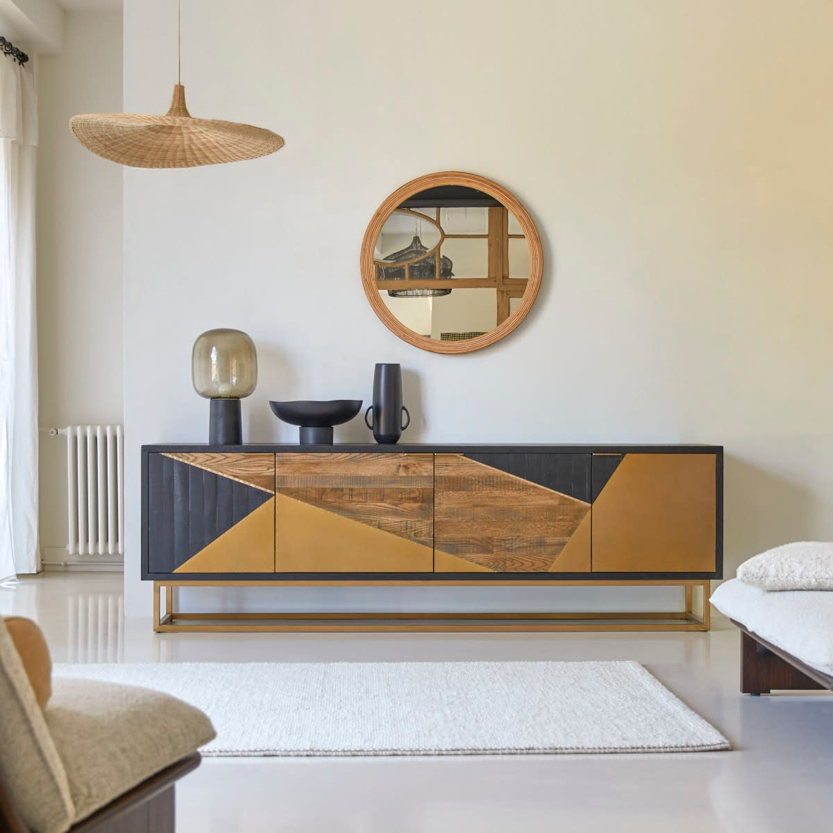 Meuble TV Japandi en chêne 240 cm – Oscar