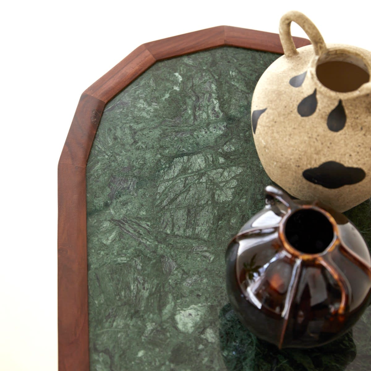 Meuble TV Japandi en palissandre massif et marbre 130 cm – Jade