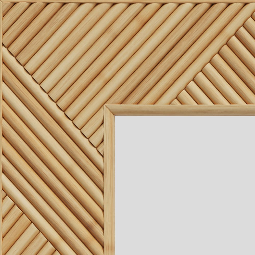 Miroir Carré Japandi en Rotin 40x40 cm – Lapta