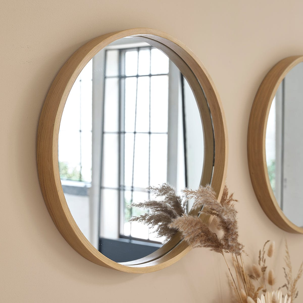 Miroir Rond Japandi en Chêne Massif – Ernest
