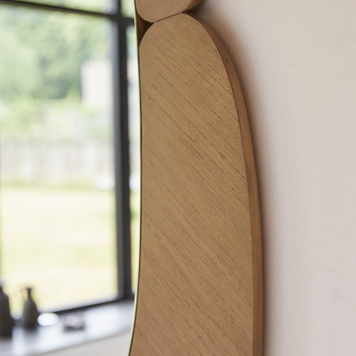 Miroir Ovale Japandi en Mindi Clair 115x75 cm – Eda