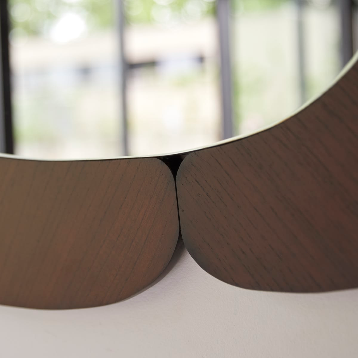 Miroir Ovale Japandi en Mindi Foncé 115x75 cm - Eda