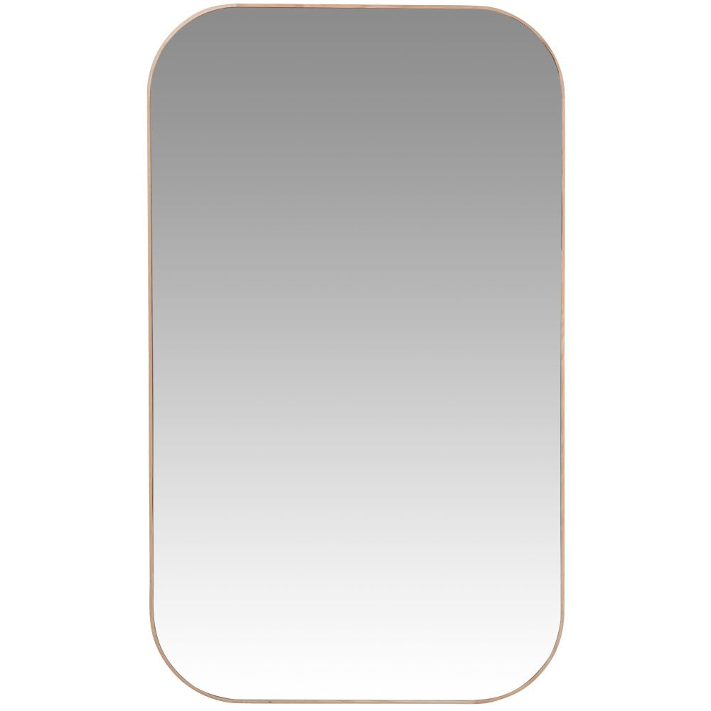 Miroir Rectangulaire Japandi arrondi bois de chêne beige 60x100 – ADANA