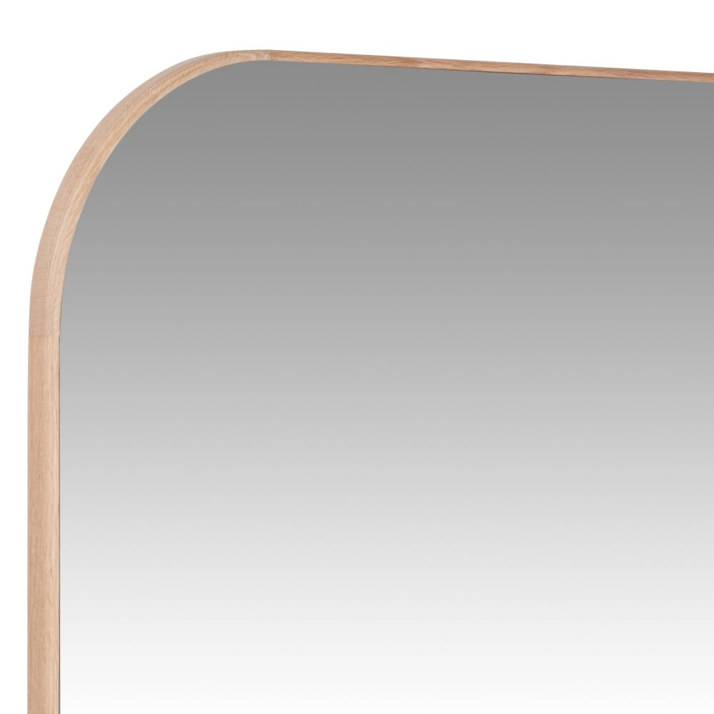 Miroir Rectangulaire Japandi arrondi bois de chêne beige 60x100 – ADANA