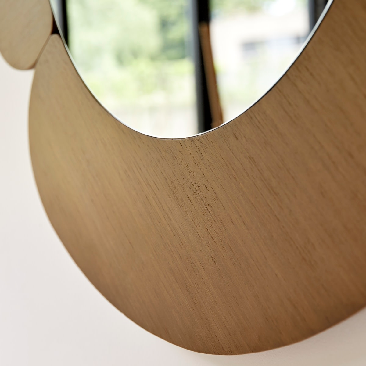 Miroir Rond Japandi en Mindi Clair 110x110 cm - Sara