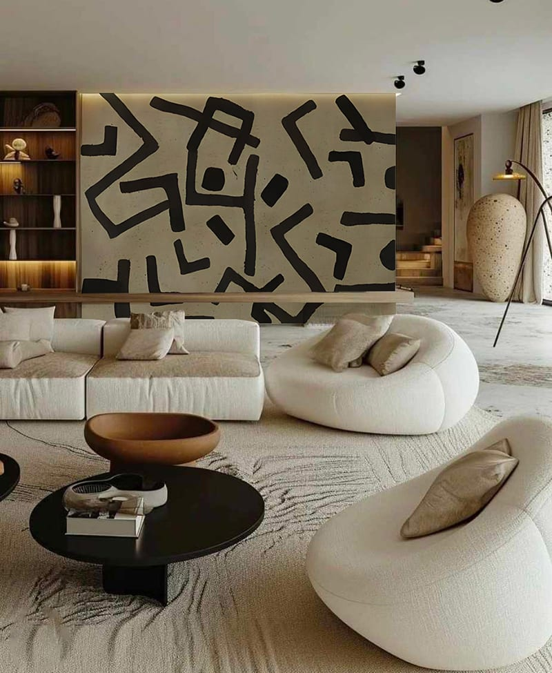 Papier Peint Japandi Abstrait Haut de Gamme 300x400 cm – Kashba