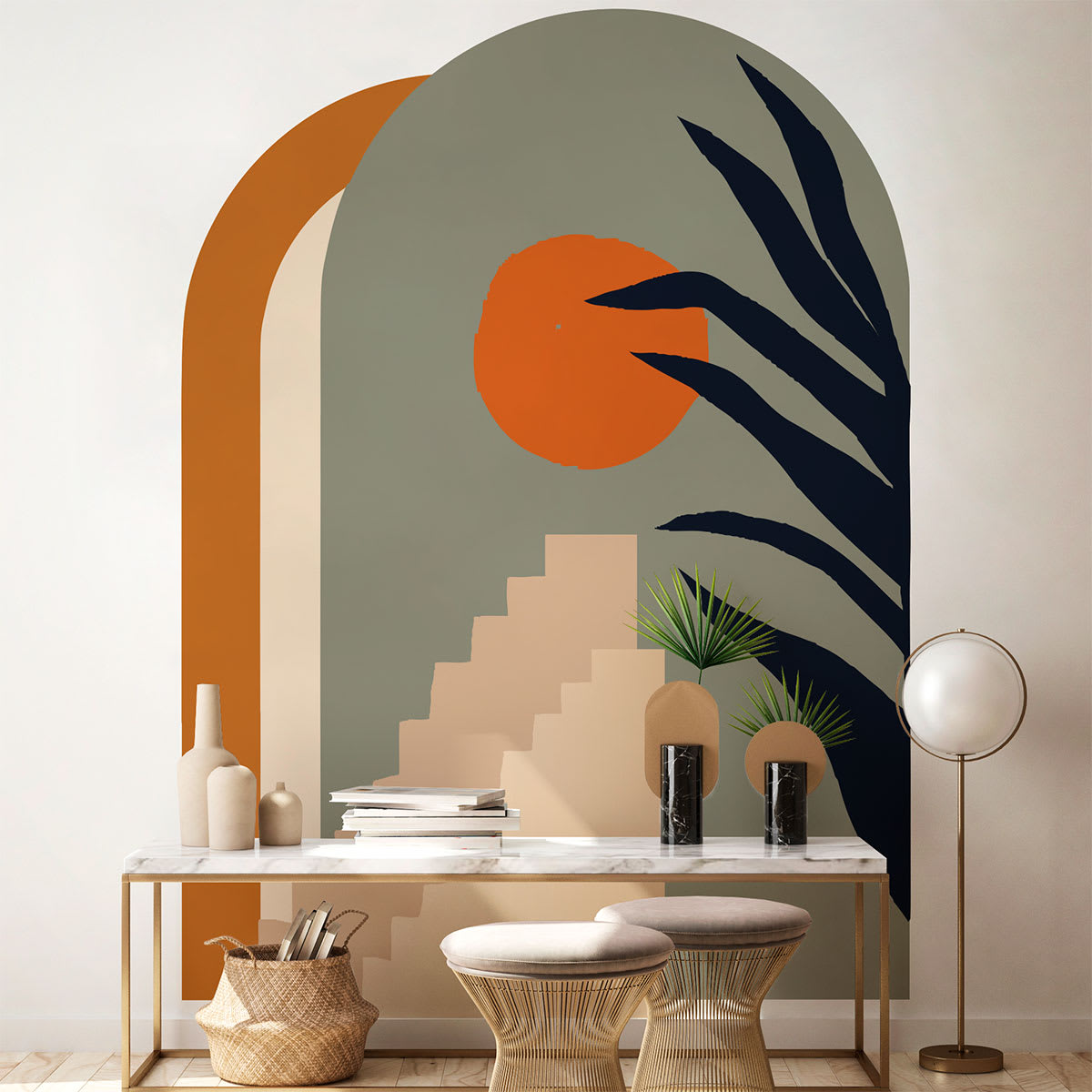 Papier Peint Arche Japandi désertique 127x90cm – Arche Desértique