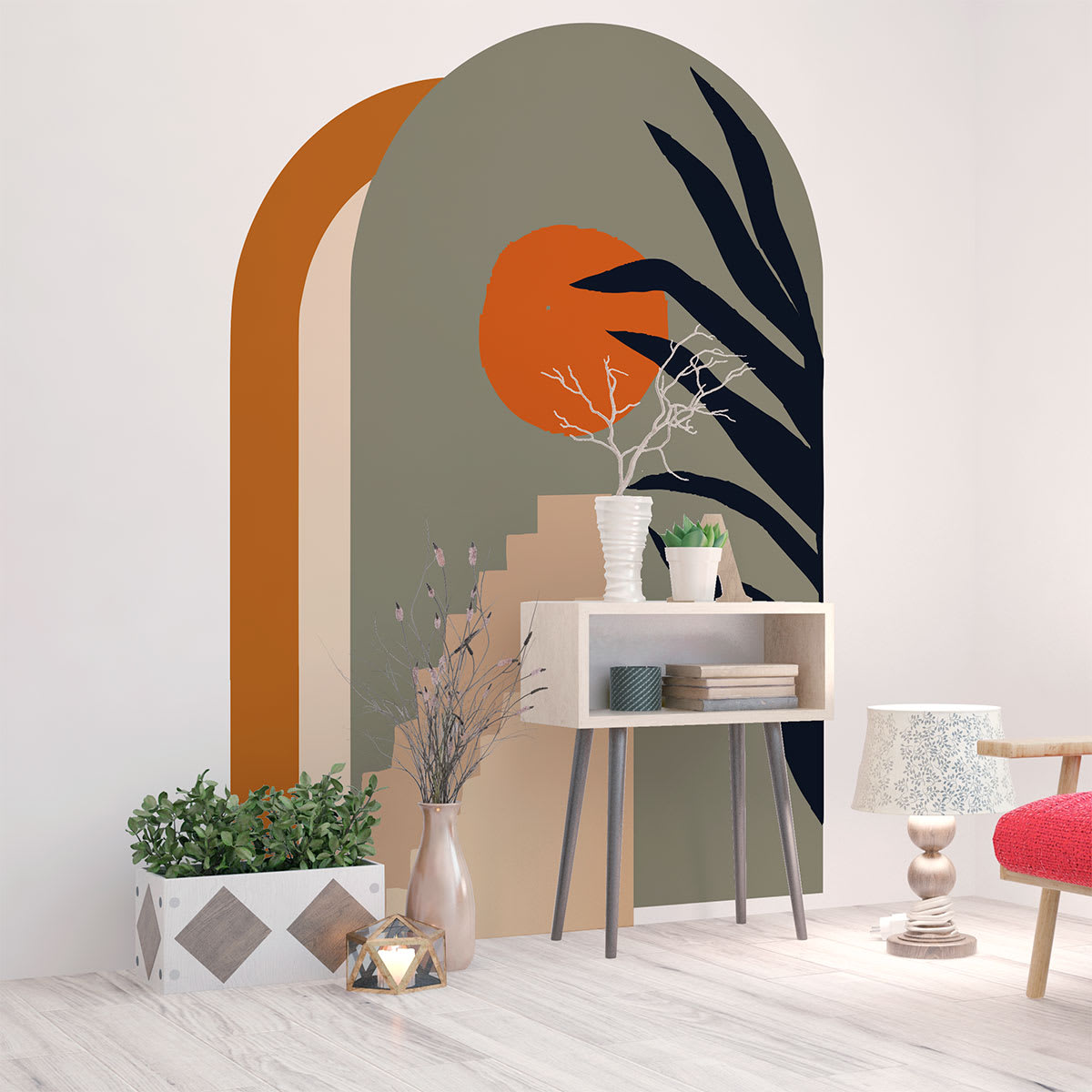 Papier Peint Arche Japandi désertique 127x90cm – Arche Desértique