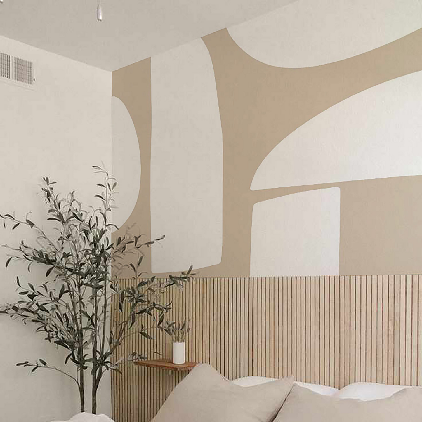 Papier Peint Japandi géométrique haut de gamme 250x150 cm 3 lés – Lista