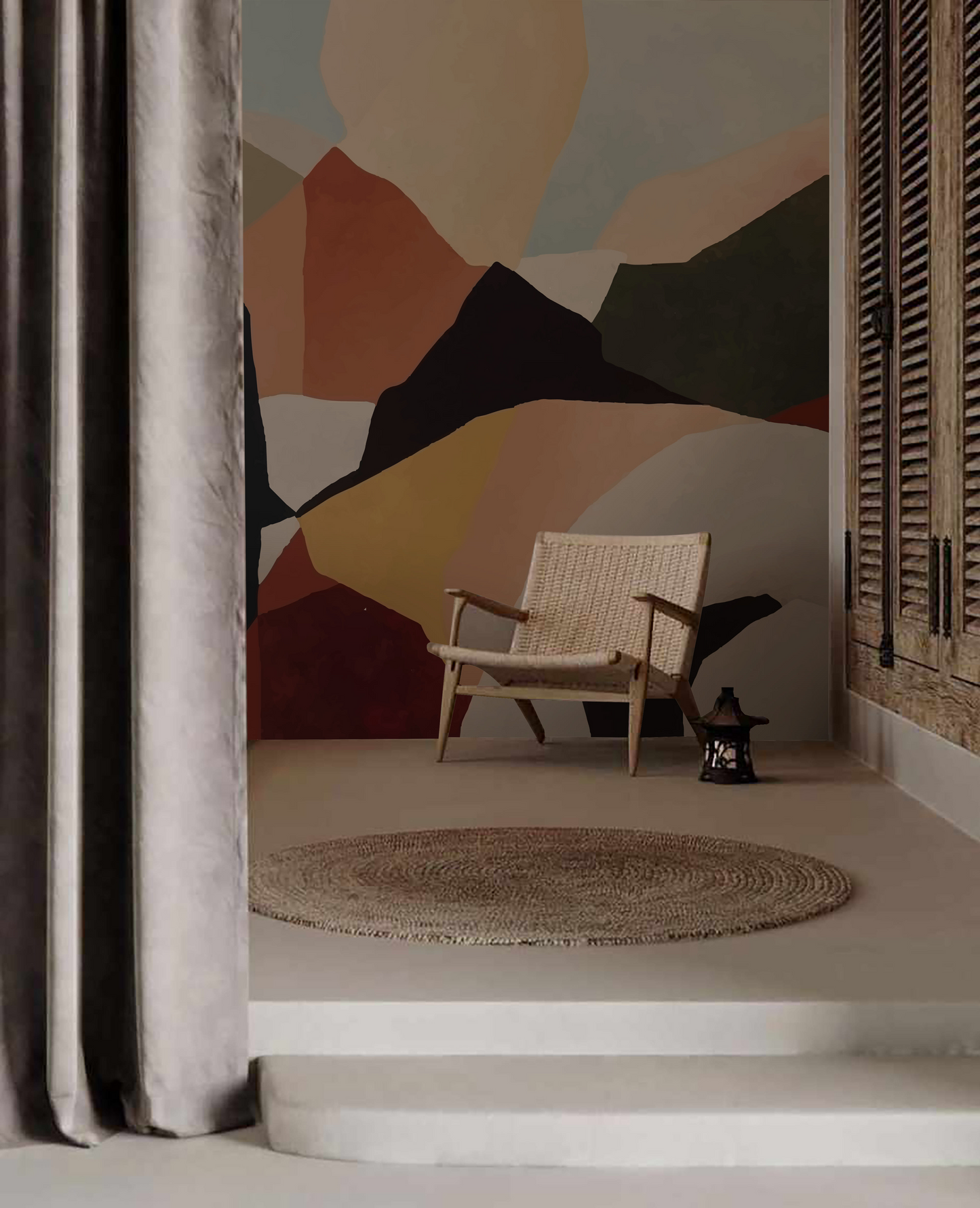 Papier Peint Geométrique Japandi 300x300 cm 6 Lés – Vinicunca