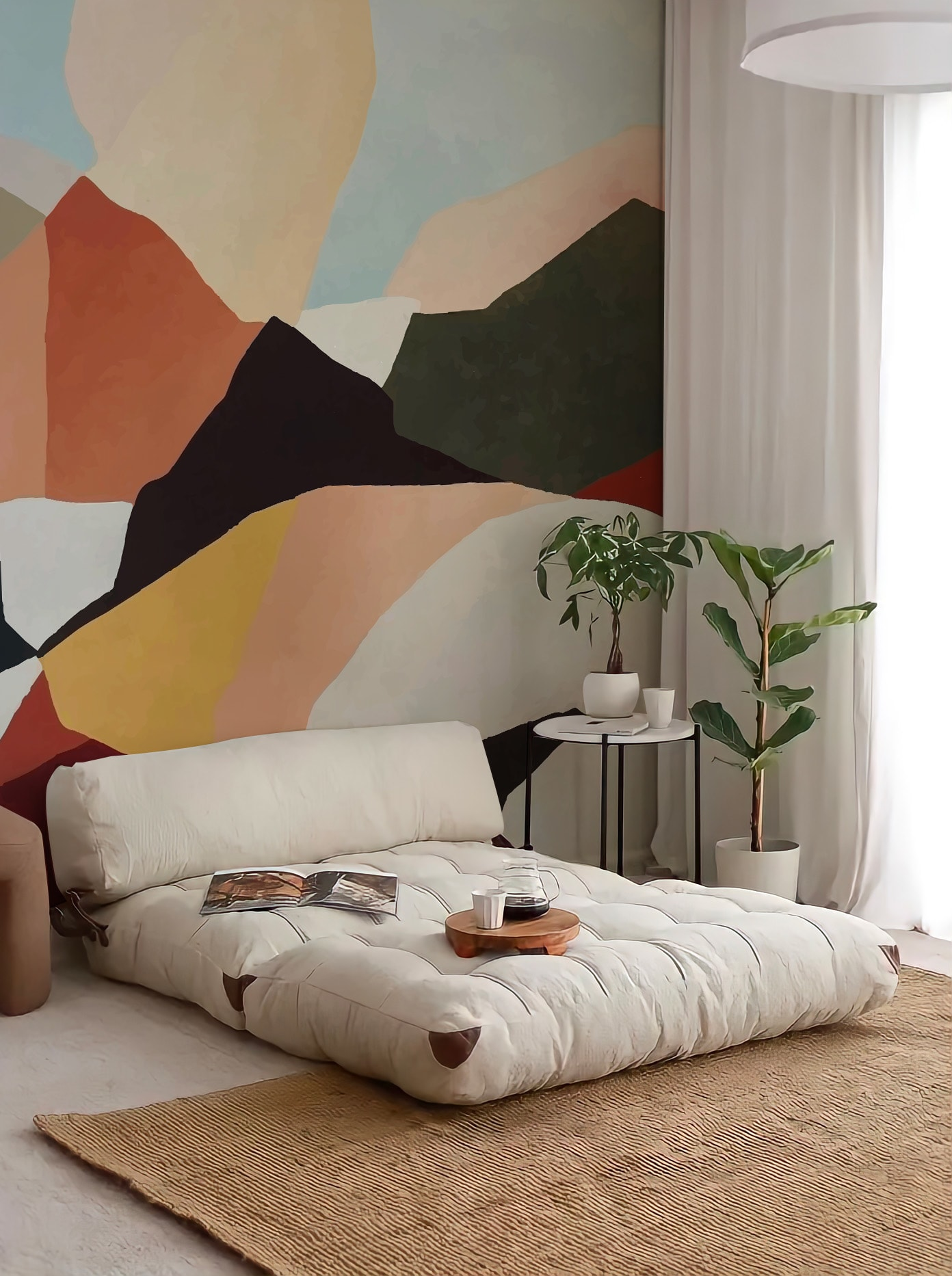 Papier Peint Geométrique Japandi 300x300 cm 6 Lés – Vinicunca
