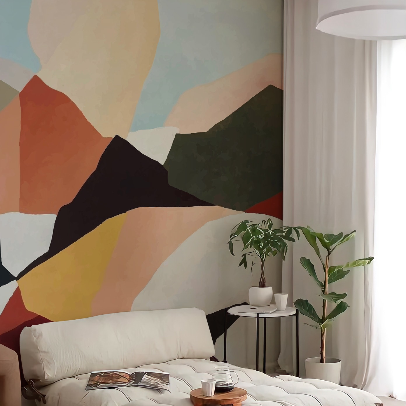 Papier Peint Geométrique Japandi 300x300 cm 6 Lés – Vinicunca