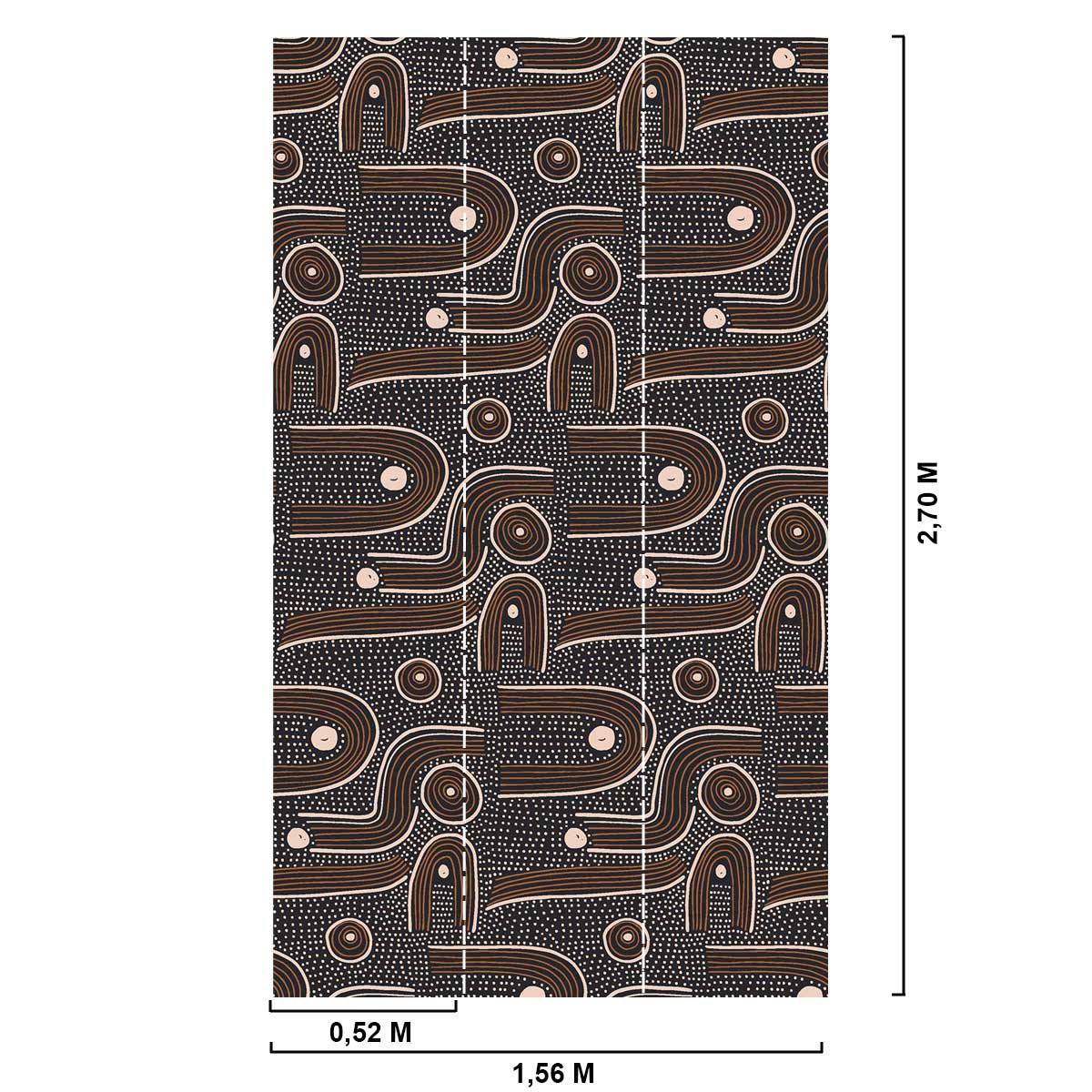 Papier Peint Graphique Japandi 156x270 cm – Cotangente