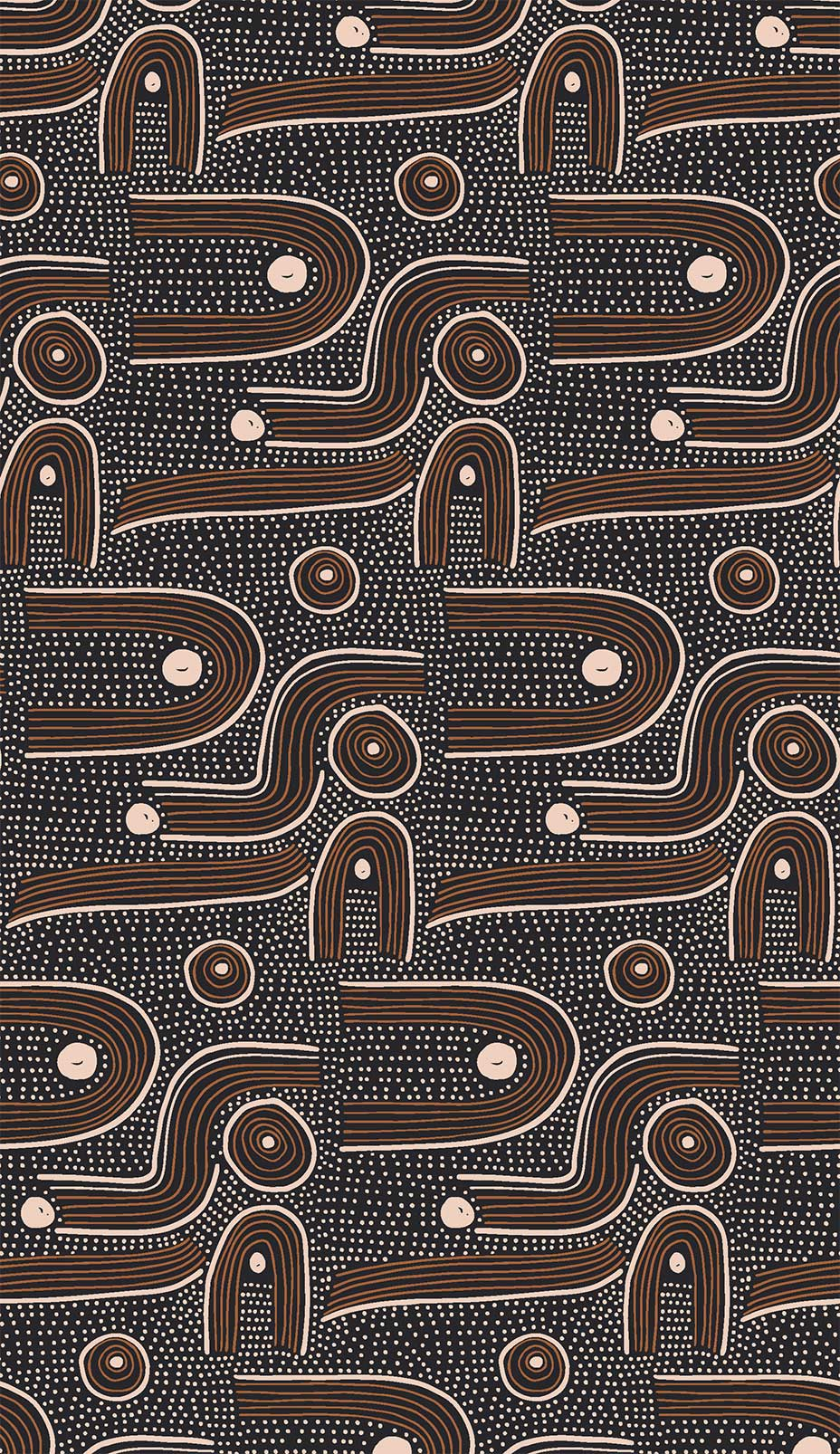 Papier Peint Graphique Japandi 156x270 cm – Cotangente