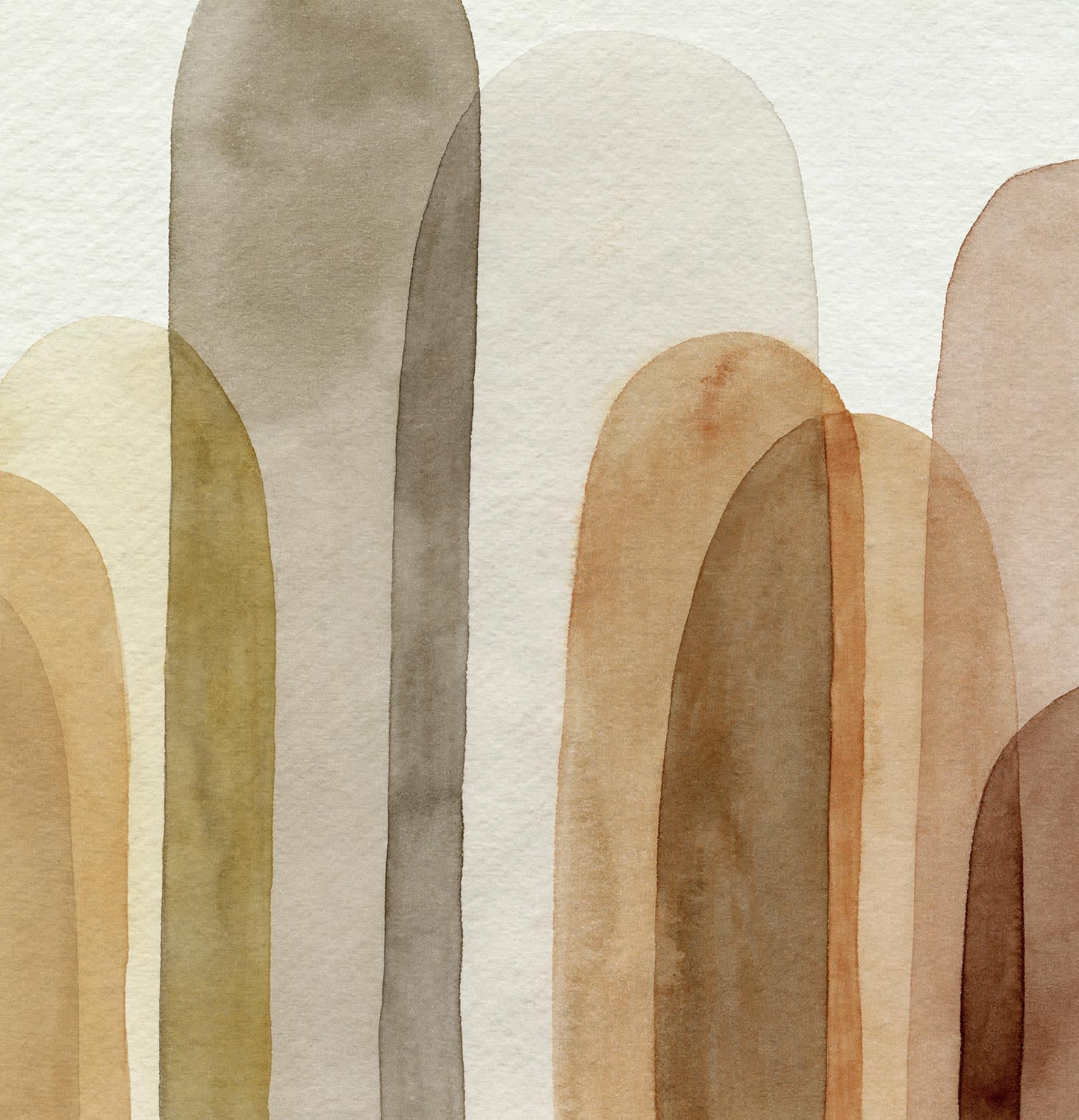 Papier Peint Japandi graphique arches terracotta 260x270 cm – Nom du Produit