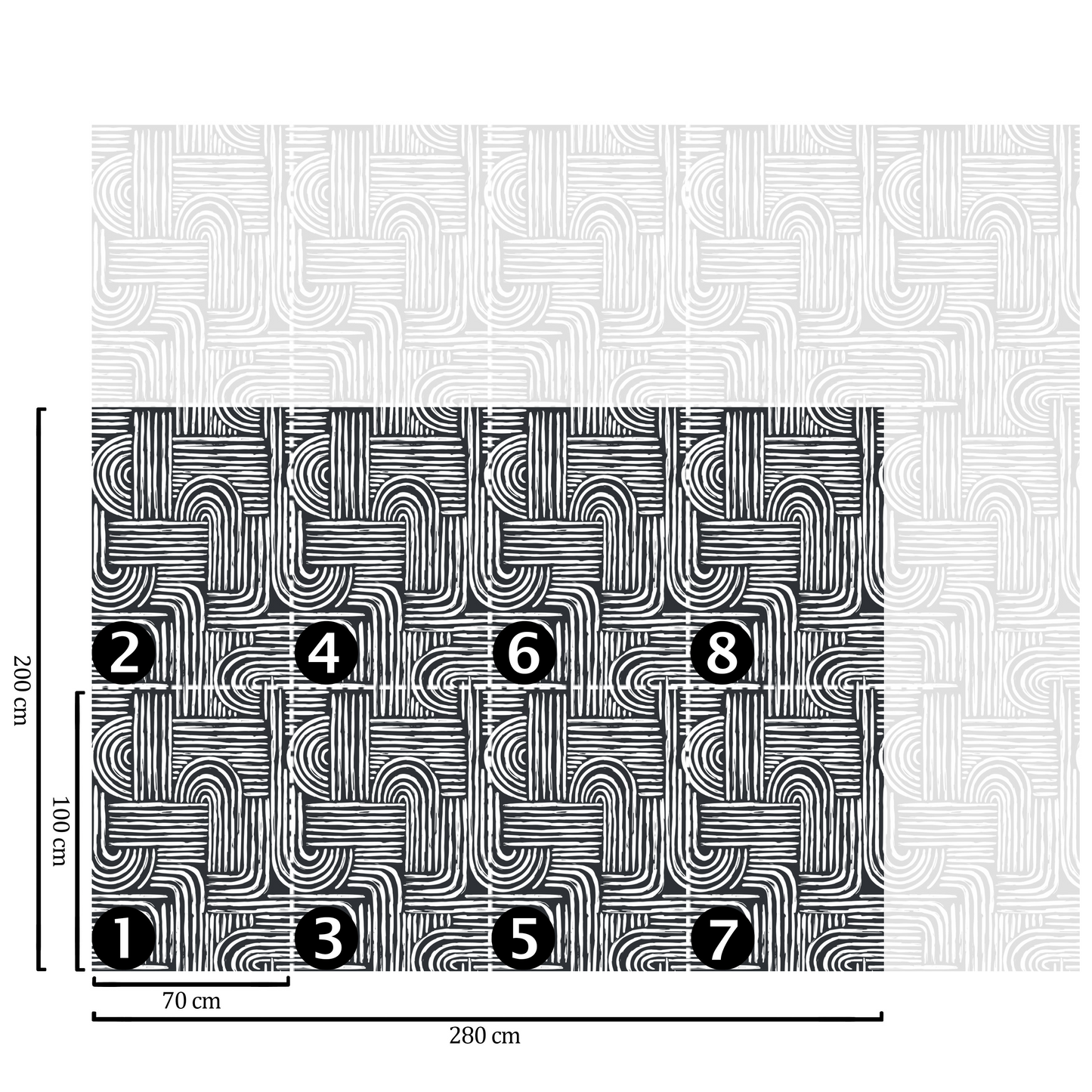 Papier Peint Japandi Rayures Papier Véritable 200x280cm – Moderne