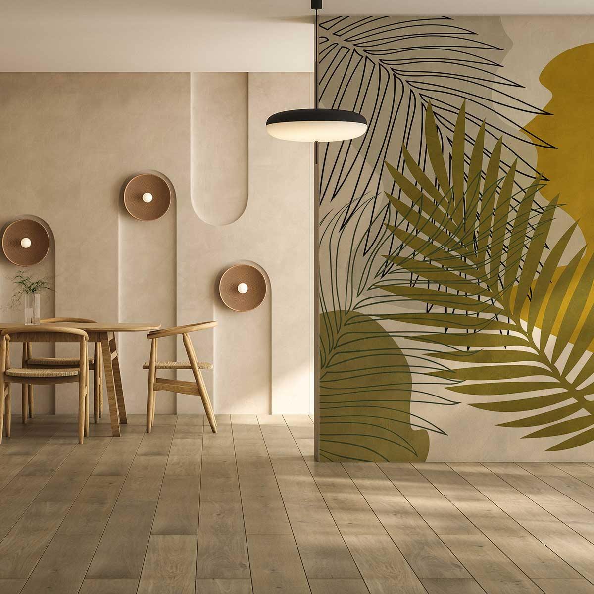 Papier Peint Japandi tropical 208x270 cm – Nom du Produit