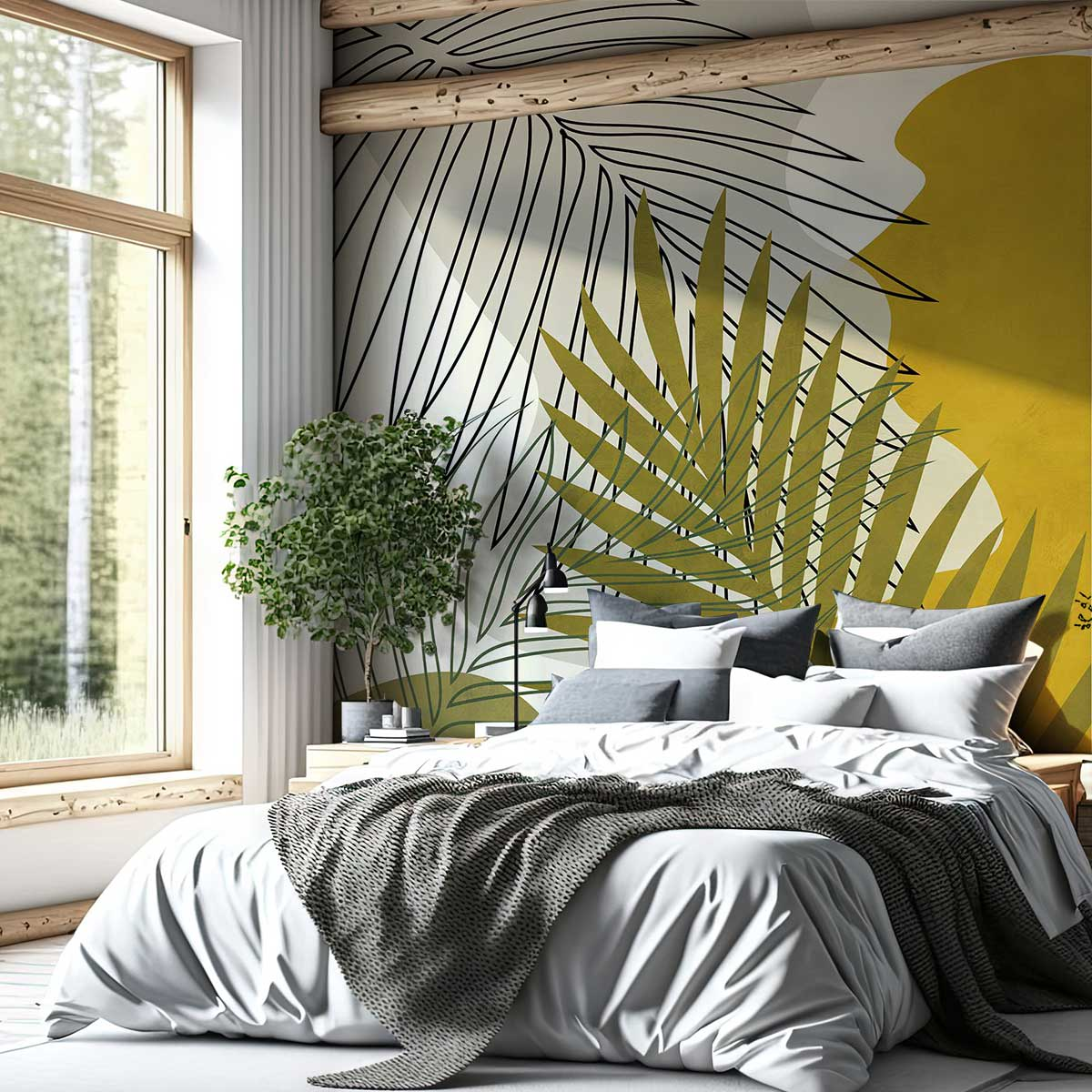Papier Peint Japandi tropical 208x270 cm – Nom du Produit