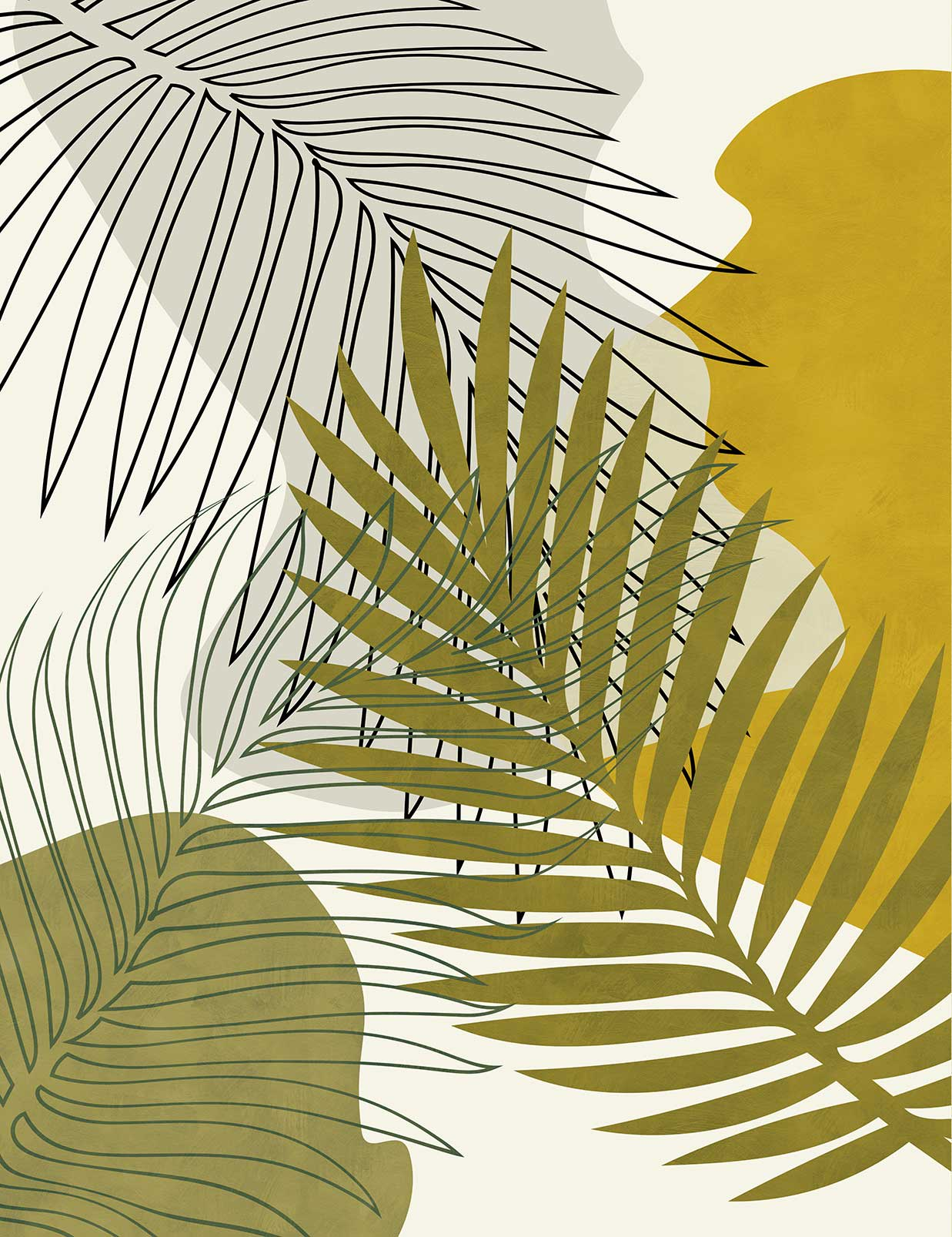 Papier Peint Japandi tropical 208x270 cm – Nom du Produit