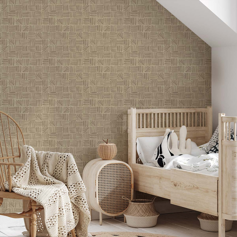 Papier Peint Japandi 52x1000 cm – wood pile